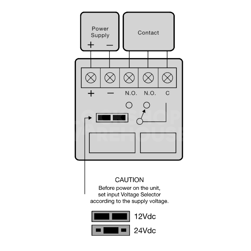 Dimensions Image: Mini Series Electro Magnetic Monitored Lock Mortice