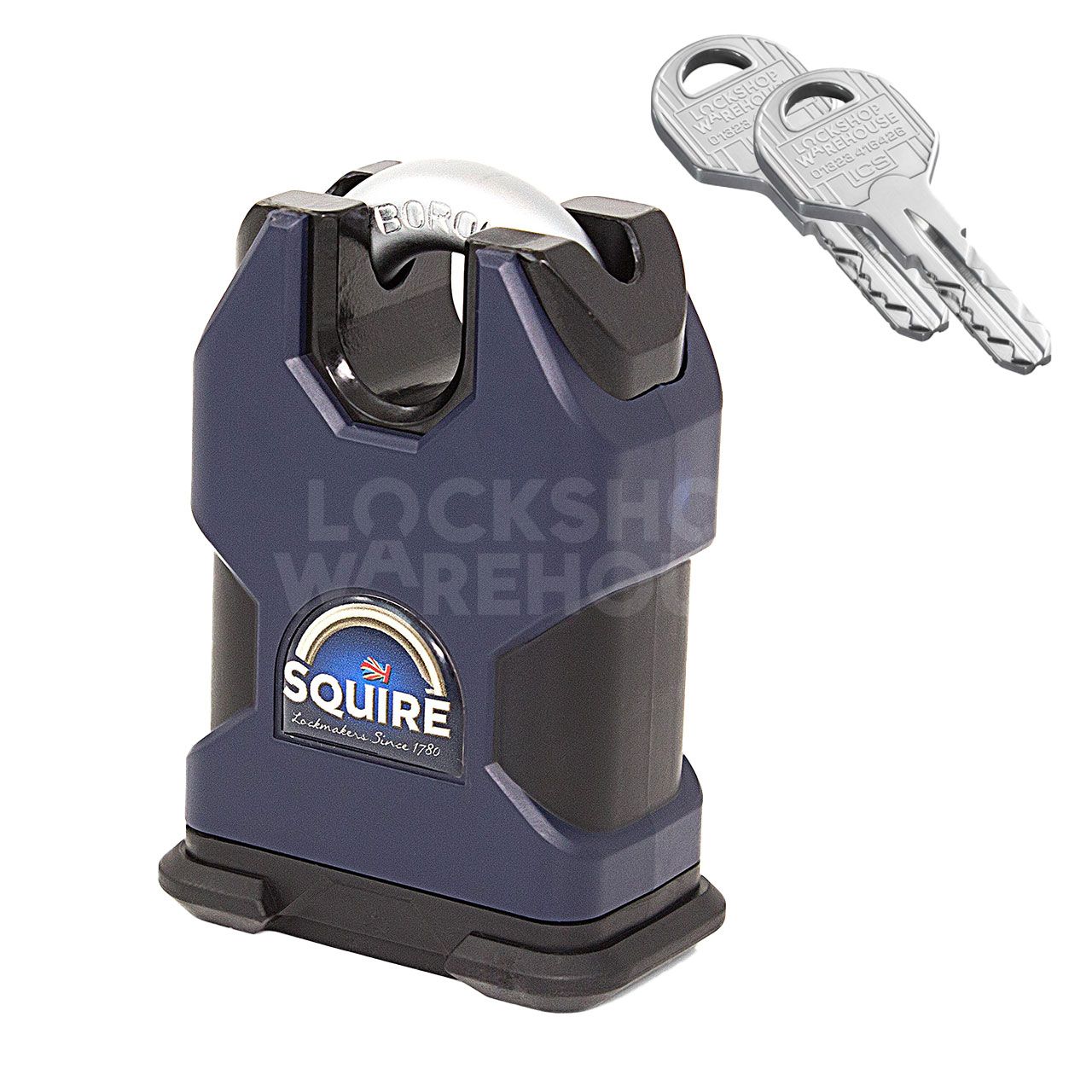 SQUIRE Stronghold® SS50CS Padlock with EVVA ICS key - Fully Protected key