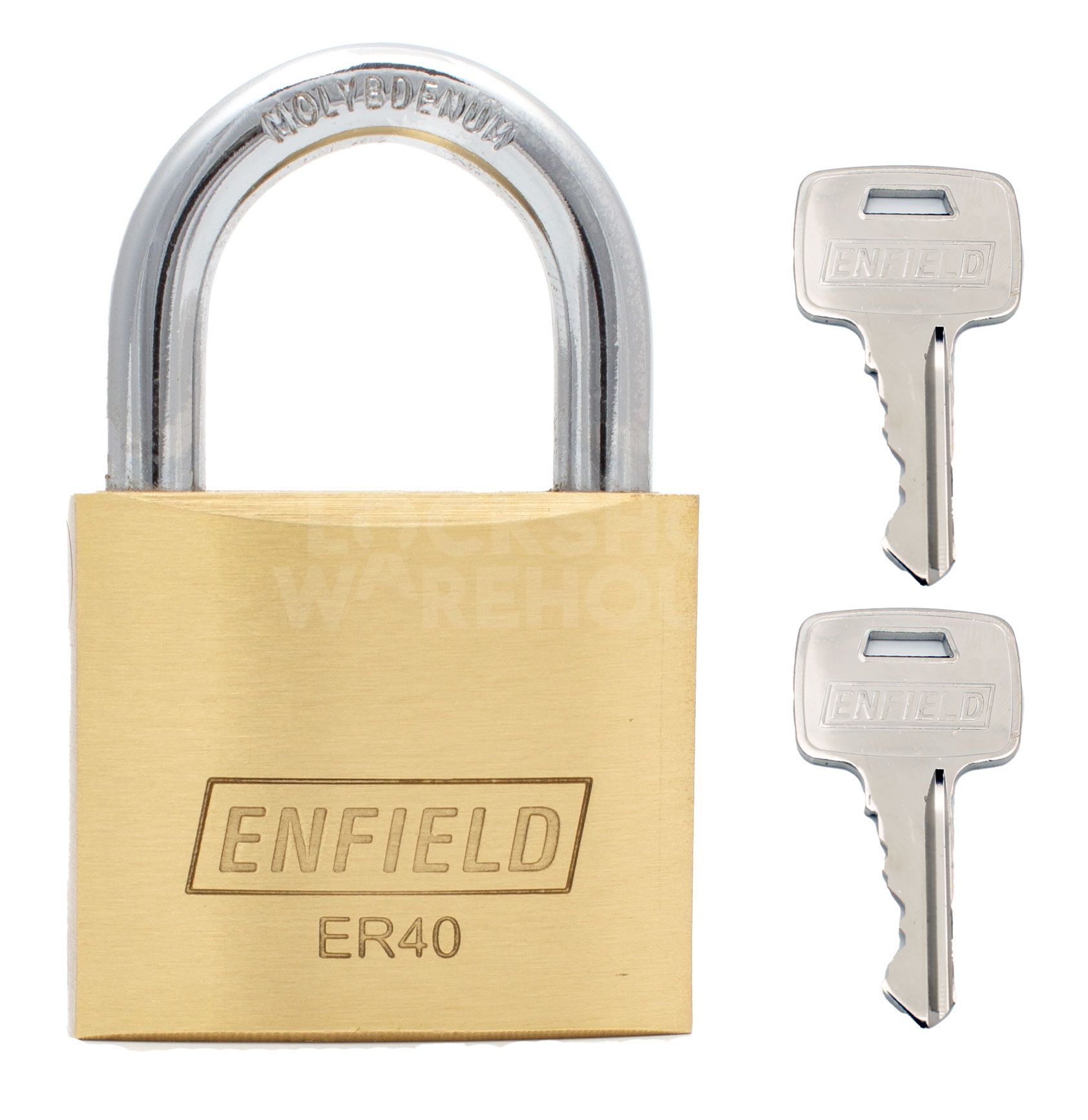 Dimensions Image: Enfield ER40 Brass Padlock (previously Papaiz)