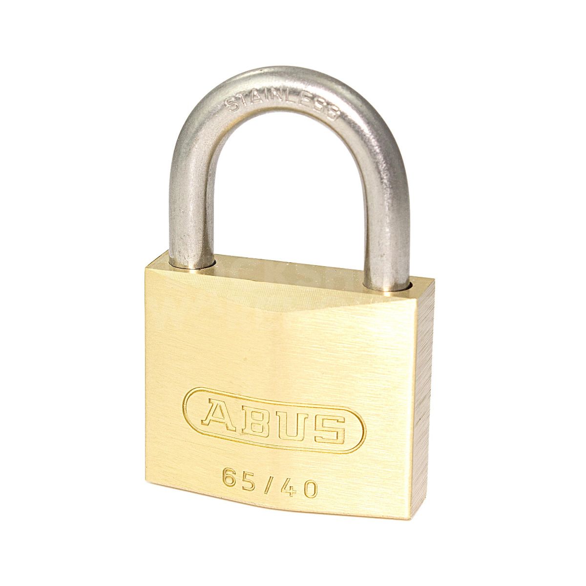 Gallery Image: ABUS 65IB/40 Brass Padlock - Stainless Steel Shackle