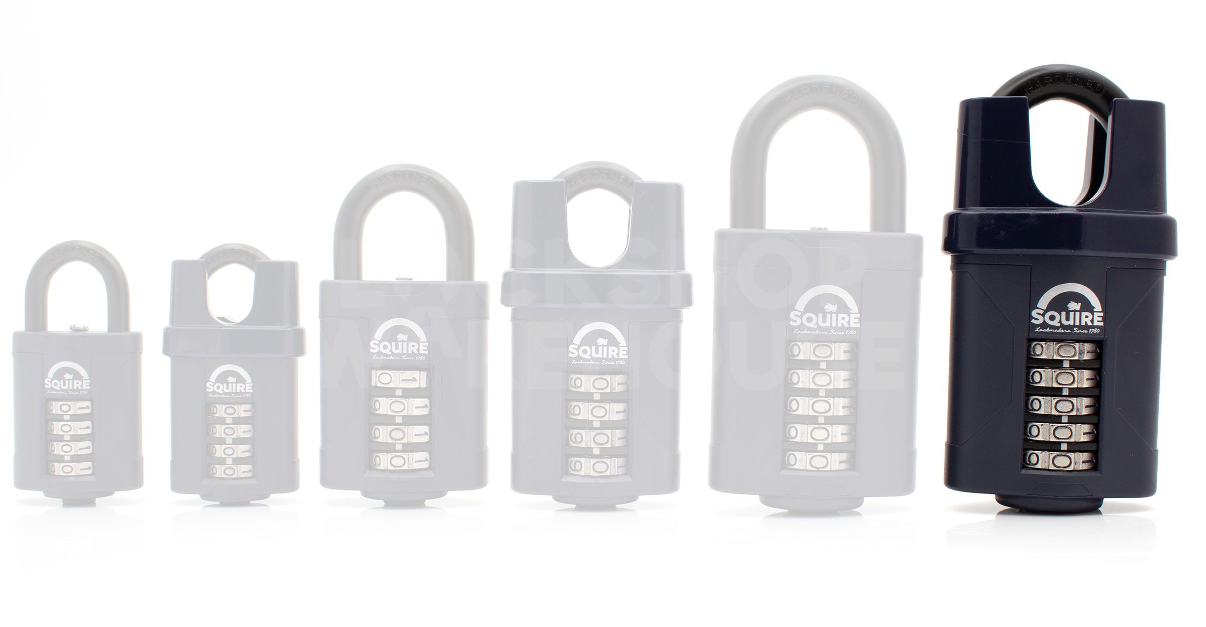 Dimensions Image: SQUIRE CP60CS Closed Shackle Recodable 60mm Combination Padlock