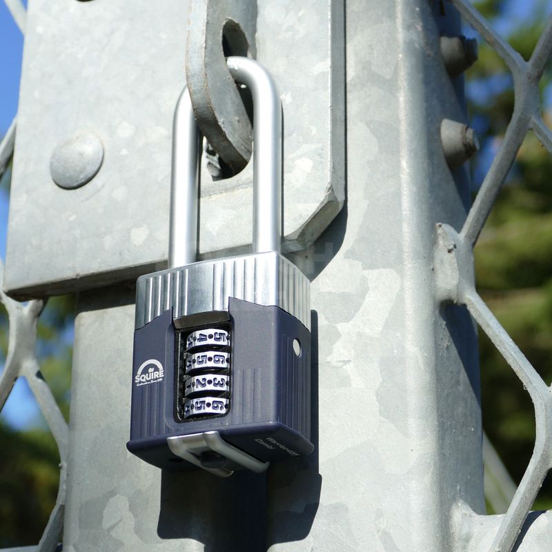 Gallery Image: SQUIRE Warrior WAR45 - 63mm Long Shackle Combination Padlock
