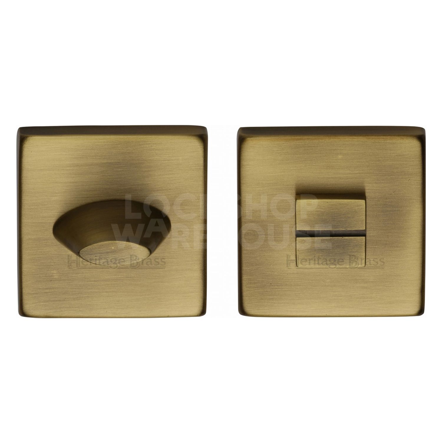 Heritage Brass Transitional Square Bathroom Turn & Release