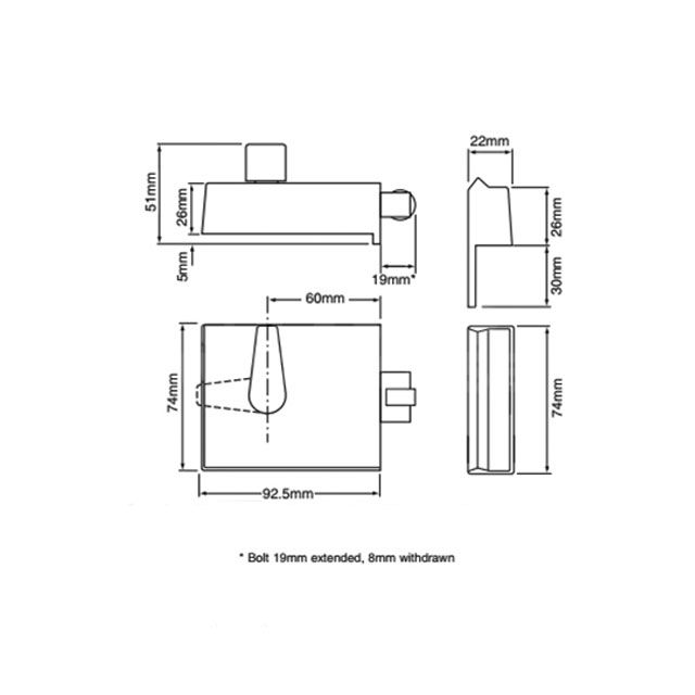 Dimensions Image: Union 1158 Rollerbolt