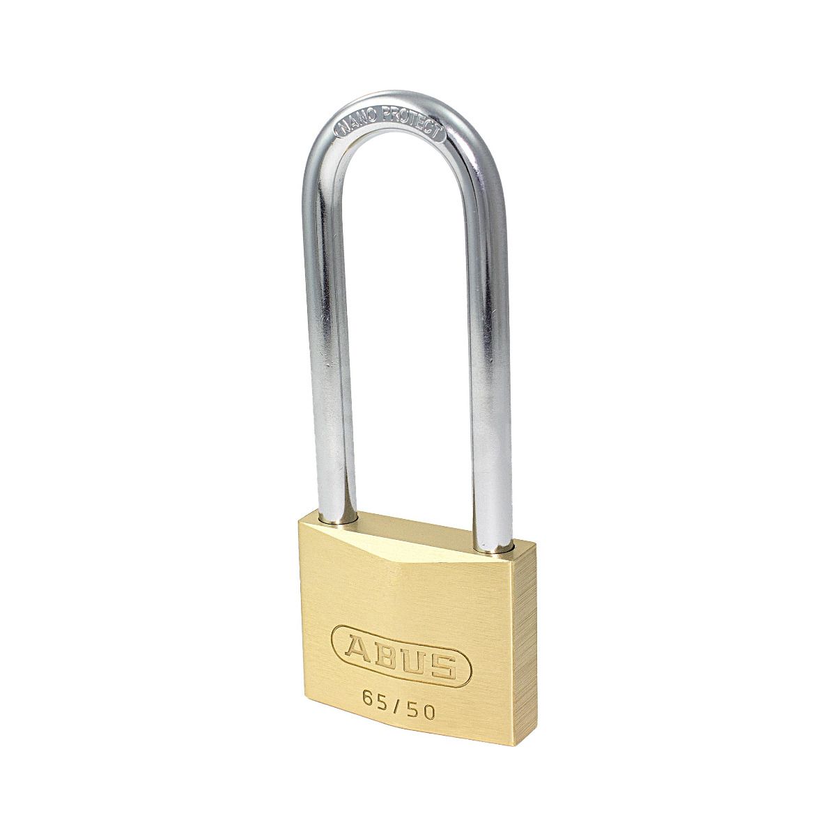 ABUS 65/50 Brass Padlock - 80mm Long Shackle