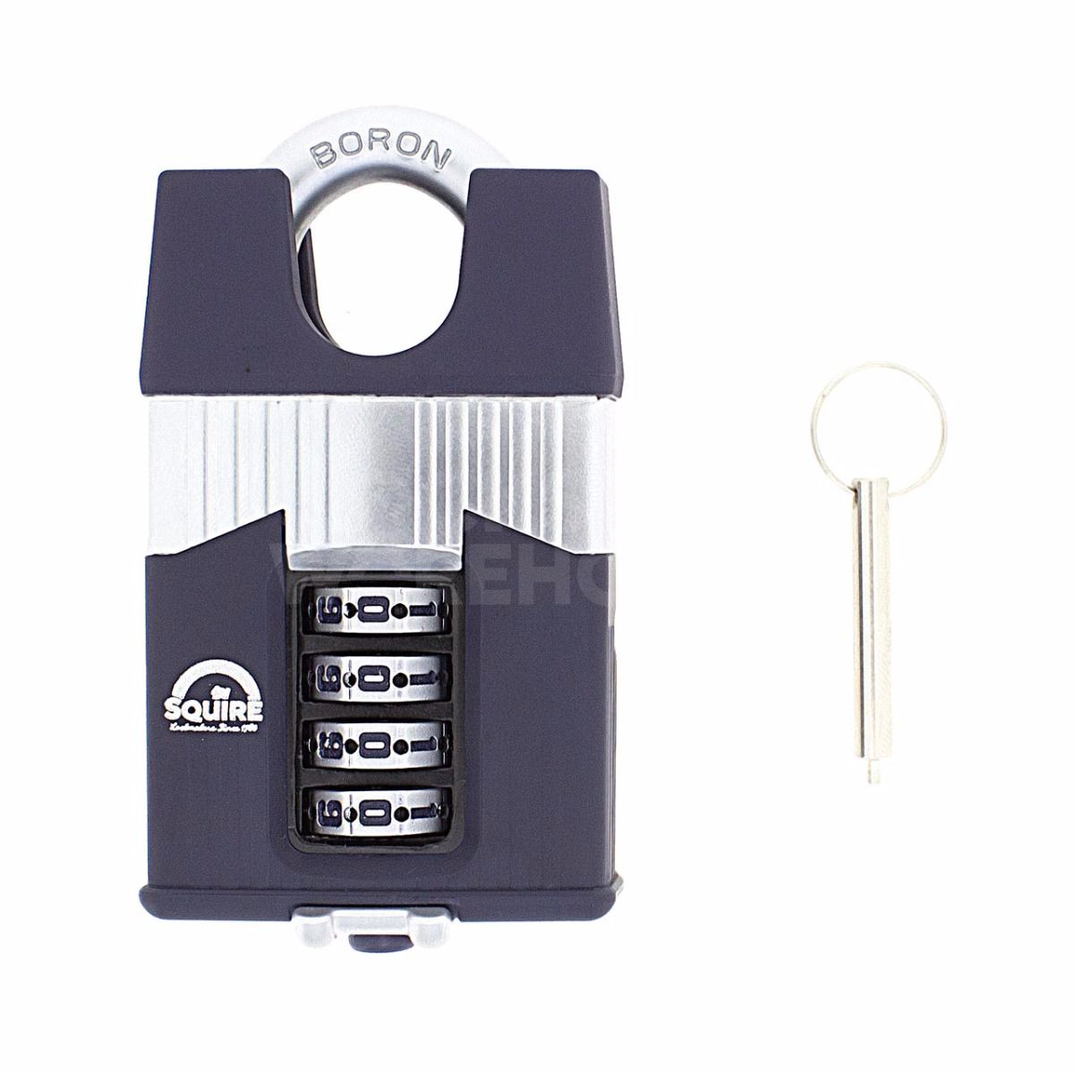 Dimensions Image: SQUIRE Warrior WAR45 Closed Shackle Combination Padlock