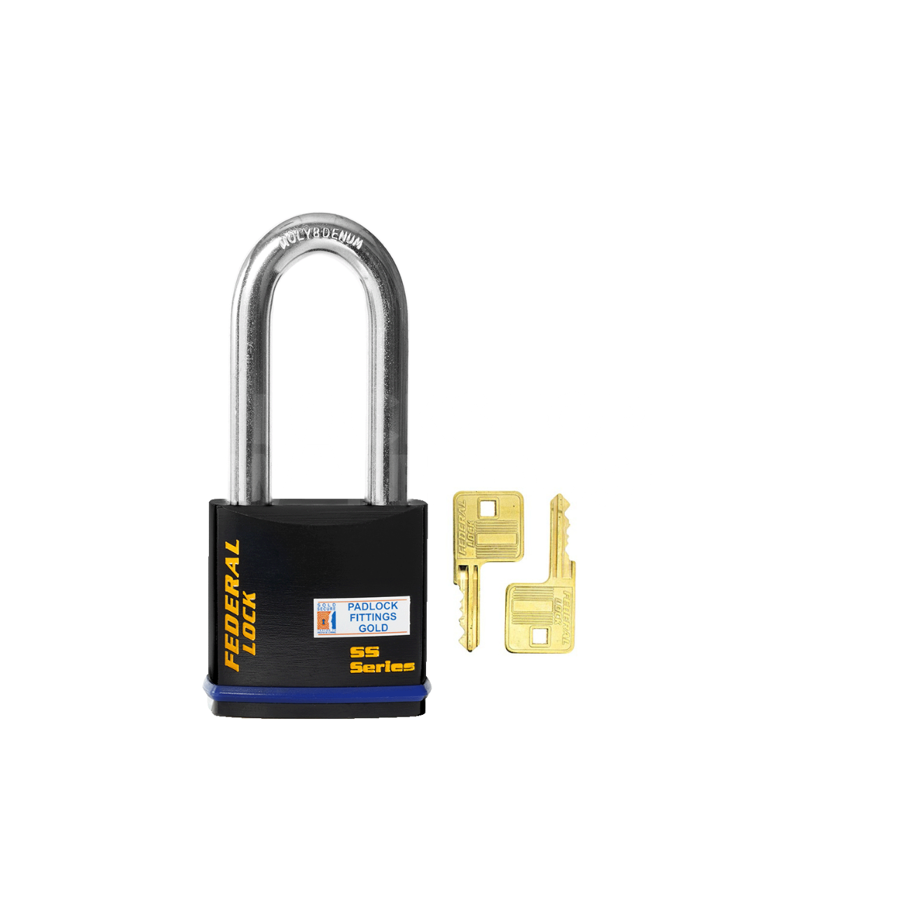 Dimensions Image: Federal 743 Padlock - 75mm Long Shackle