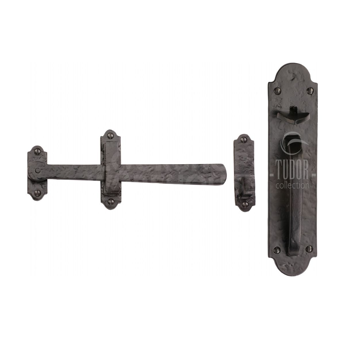 Gallery Image: Tudor Gate Latch Black Iron by M Marcus