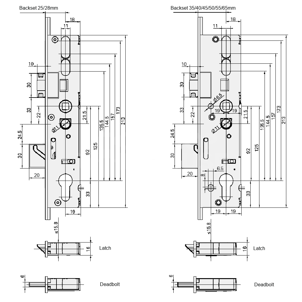 Dimensions Image: Roto H650/H600 Single Spindle Gearbox 92mm Centres
