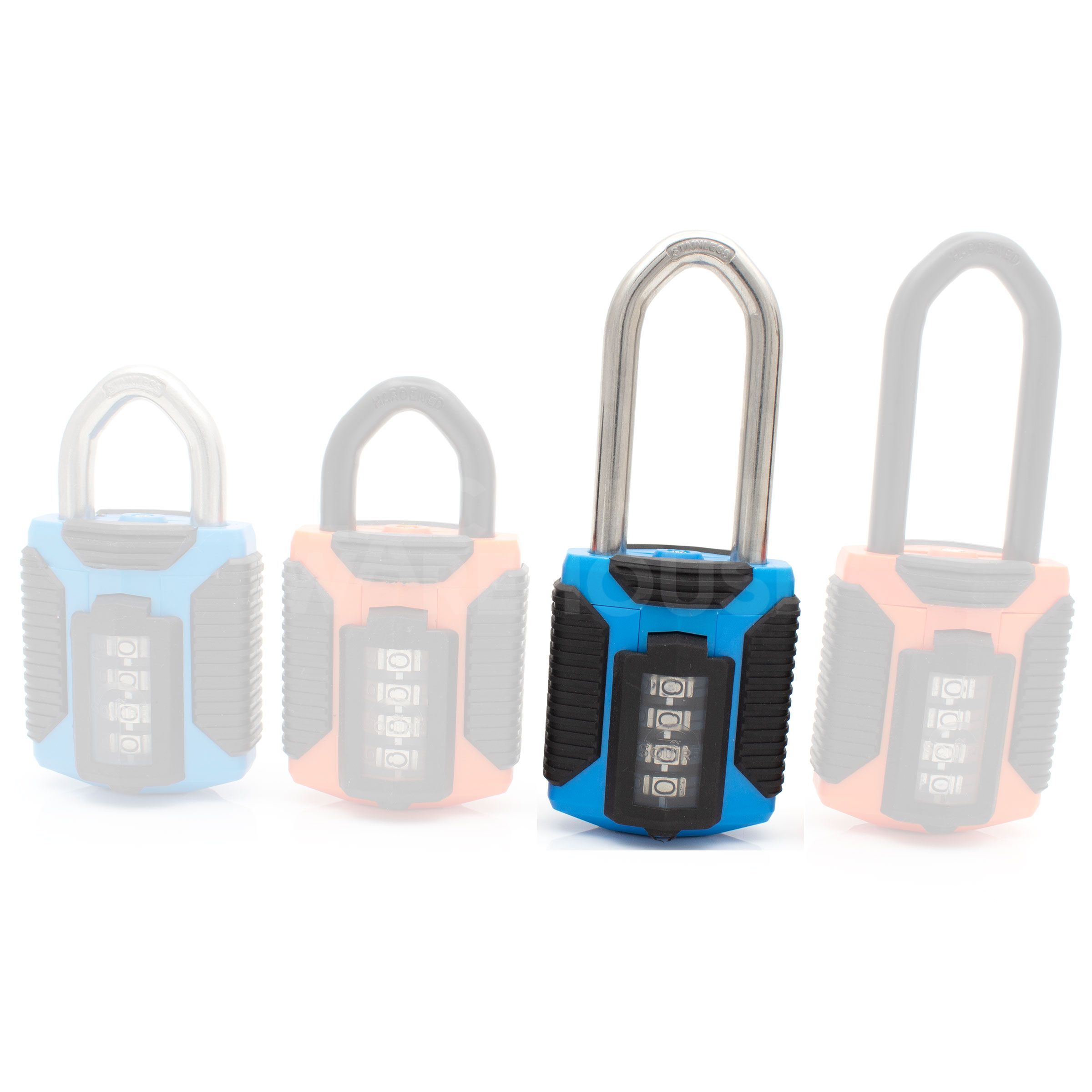 Dimensions Image: Squire CP50 - ATLS - All Terrain Combination Padlock - Stainless Steel Shackle- 63mm Long Shackle