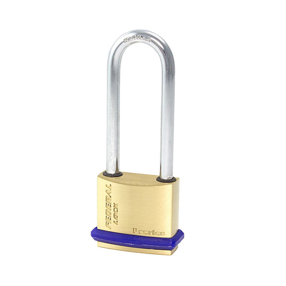 Gallery Image: Federal 30mm Brass Padlock Long Shackle