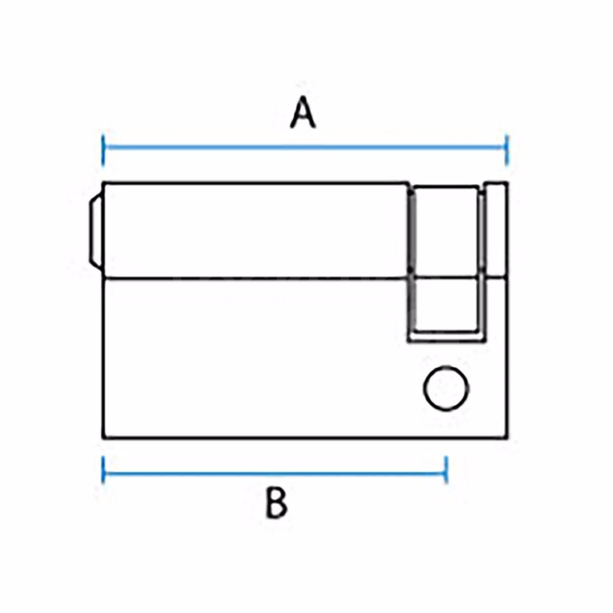 Dimensions Image: ABS 1/2 Euro 3 Star Kitemarked Cylinder - Sold Secure Diamond
