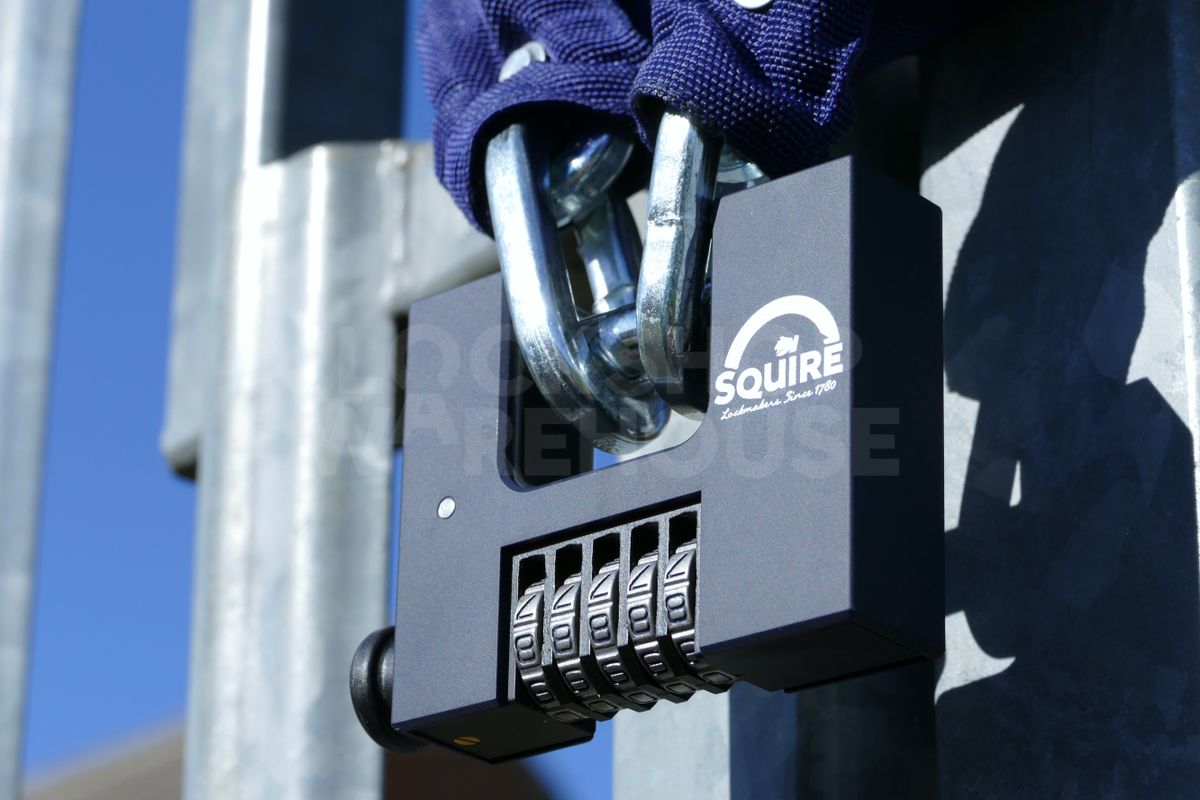 Gallery Image: Squire CBW85 5 Wheel Brass Combination Padlock