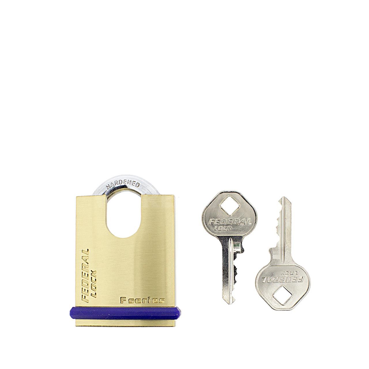 Dimensions Image: Federal 40mm Brass Closed Shackle Padlock