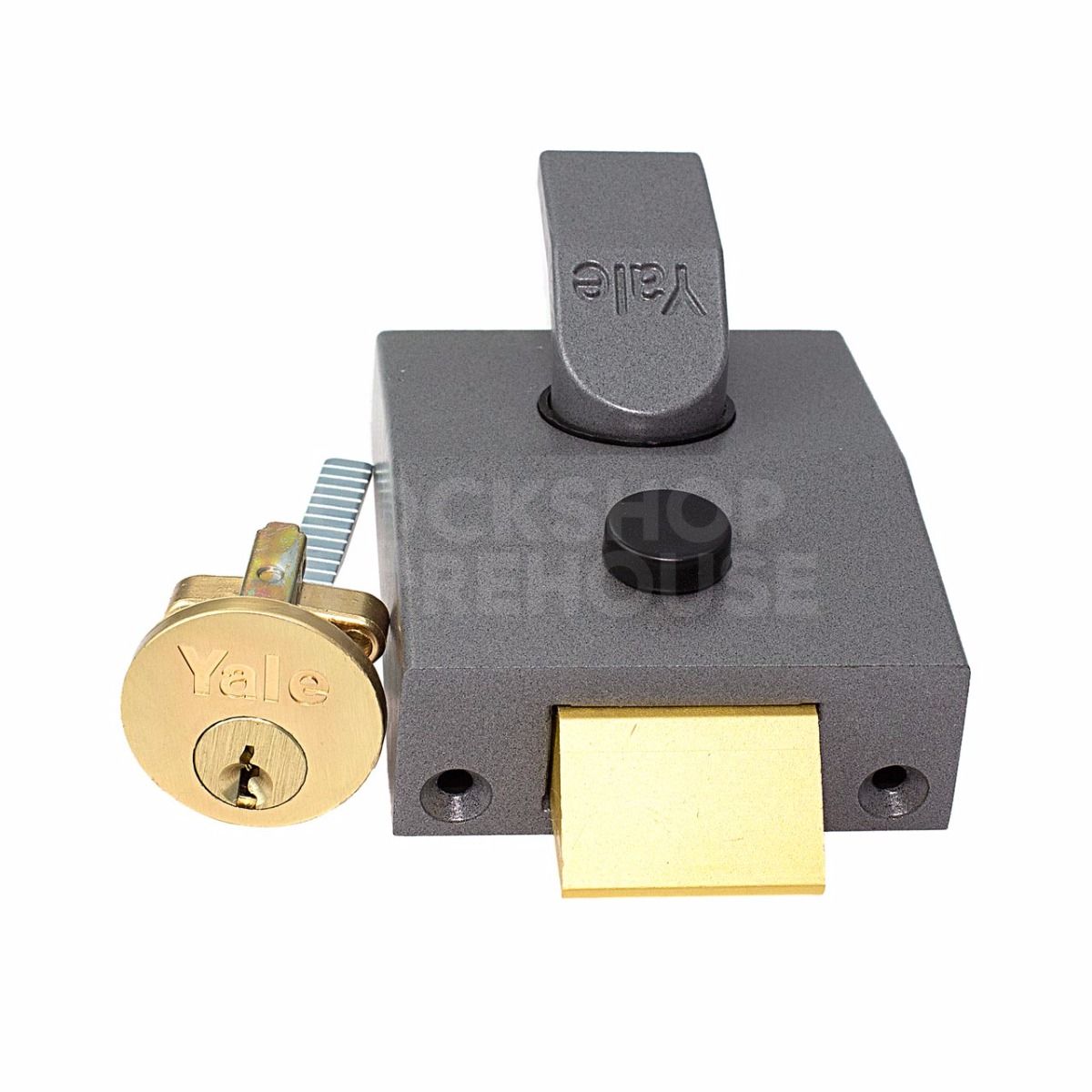 Gallery Image: Dark Metallic Grey Case | Brass Cylinder