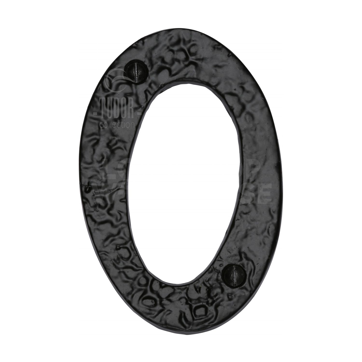 Pitted Black Iron Door Numeral (0-9) by M Marcus