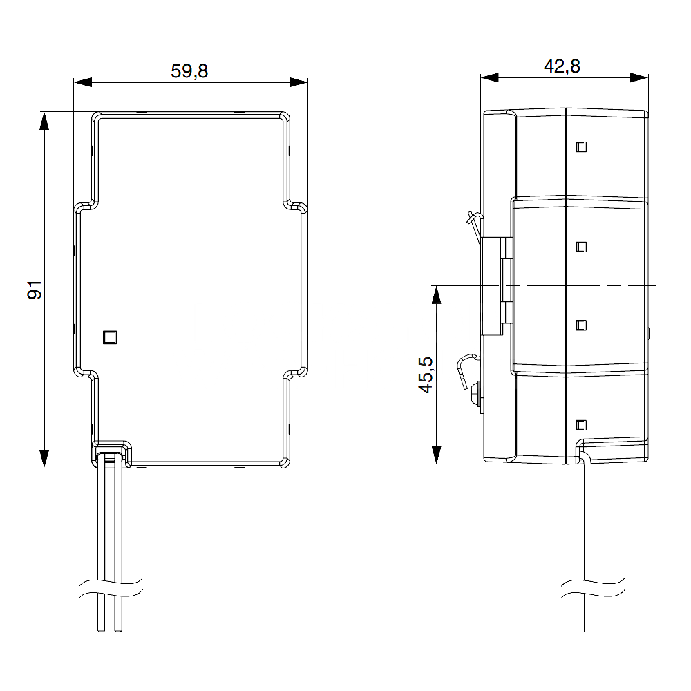 Dimensions Image: Maco M-TS UPS Battery Back Up Unit Buffer Module