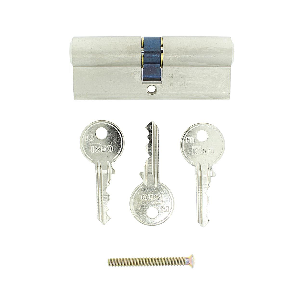 Dimensions Image: ISEO 5 Pin F5 Euro Double cylinders