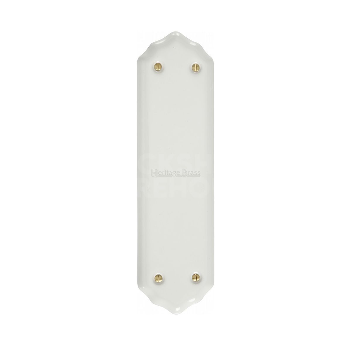 Gallery Image: Heritage Brass Traditional Shaped Fingerplate in Plain White