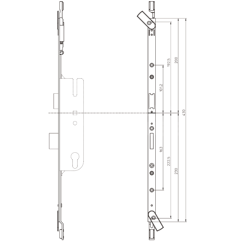 Asec Modular Repair Multipoint Lock Centre Case