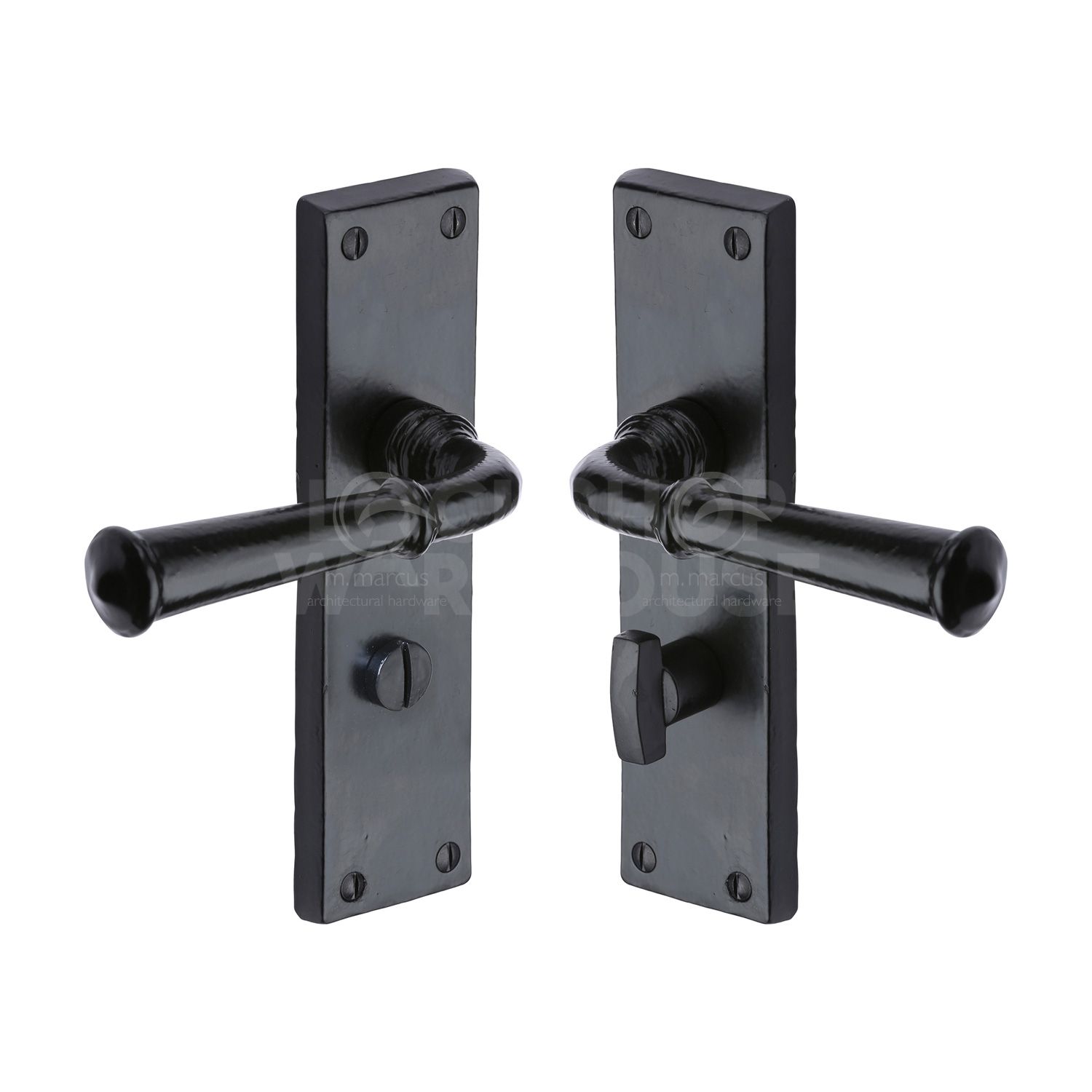 Rustic Ashfield Bathroom Door Handles (Pair) by M Marcus