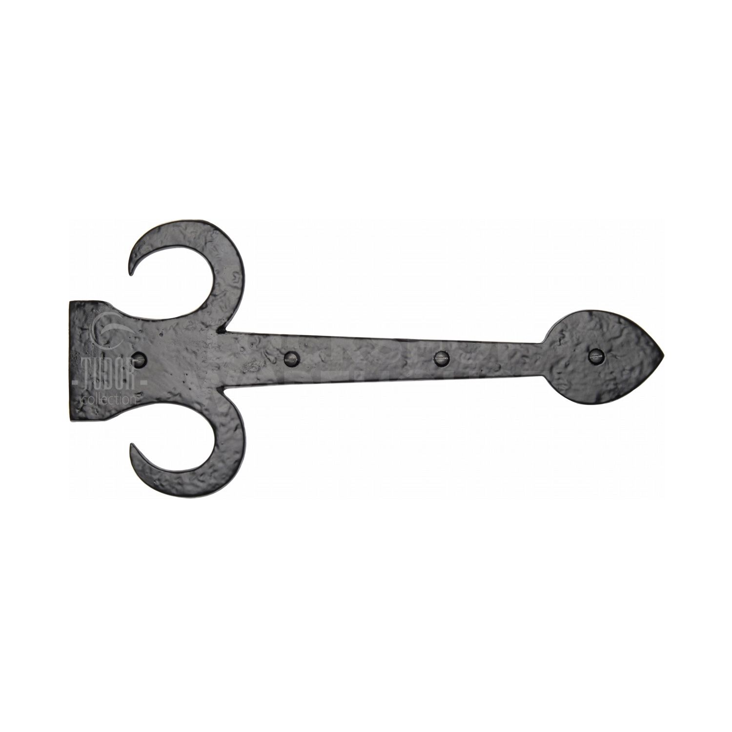 Traditional Tudor Dummy Strap Hinge Fleur de Lys Design