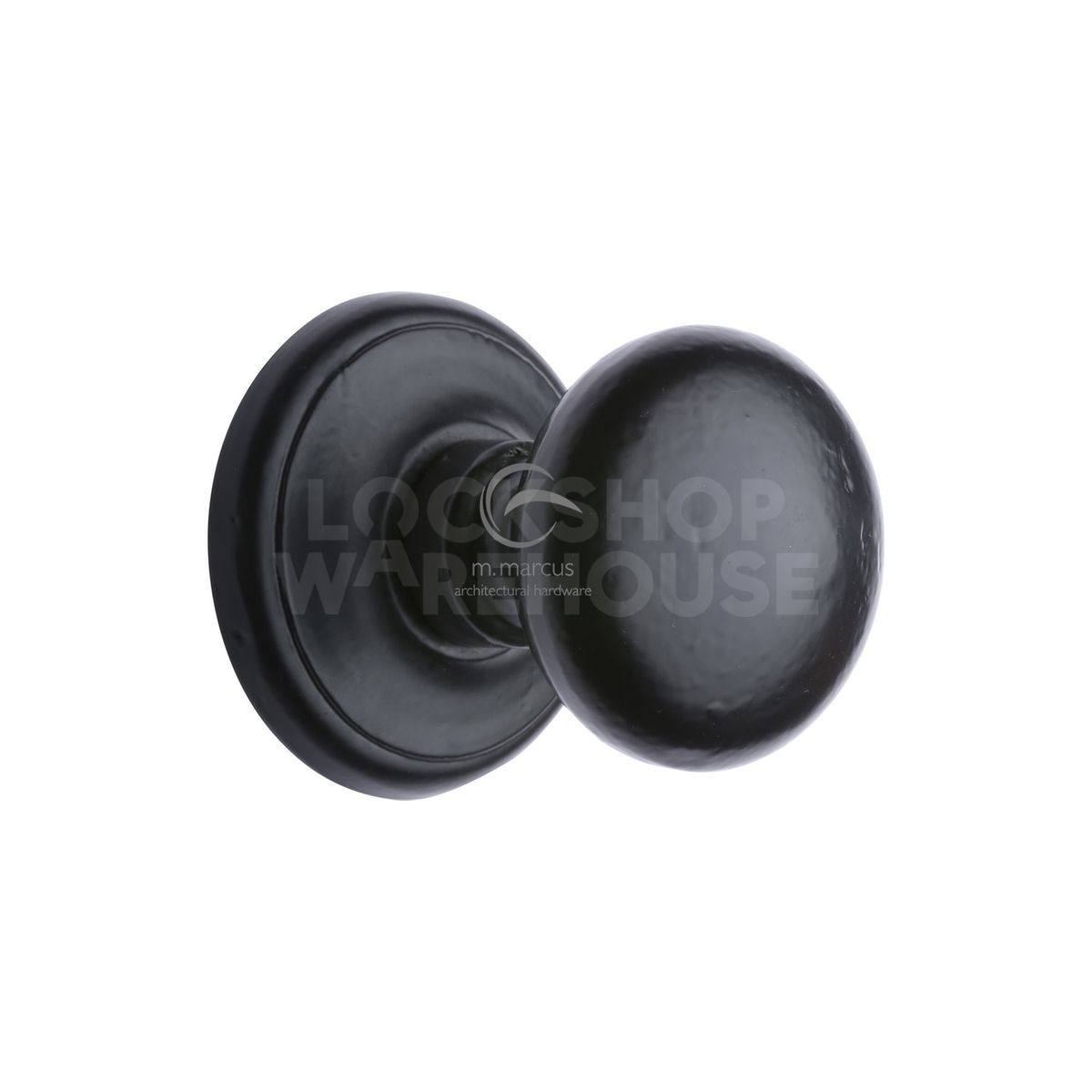 Gallery Image: Traditional Black Iron Center Door Knob by M Marcus