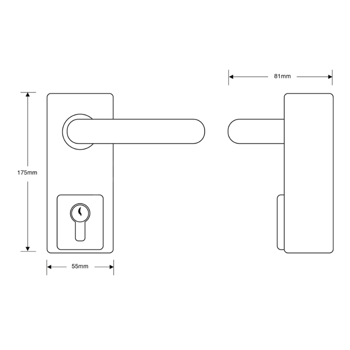 Gallery Image: ASEC Lever Outside access device