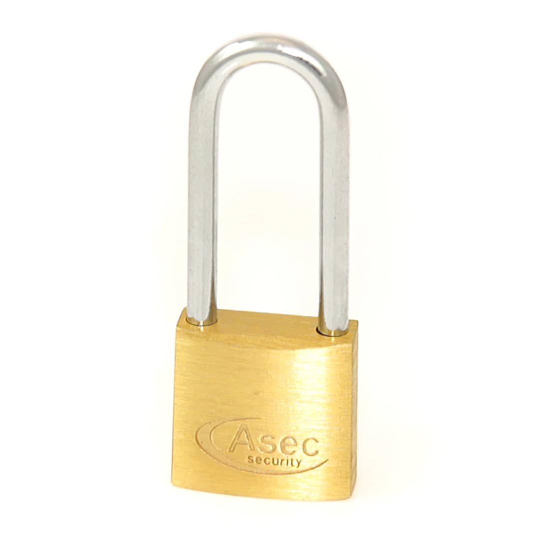 Gallery Video: Asec 30mm Long Shackle Solid Brass Padlock