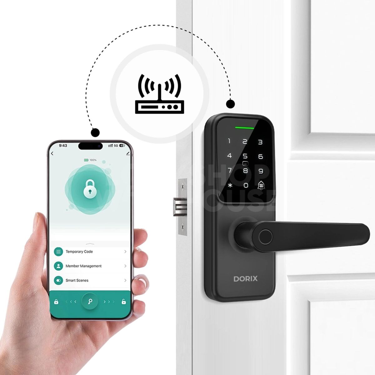 Gallery Image: DORIX Latch-Handle Smart Lock - DXSL60