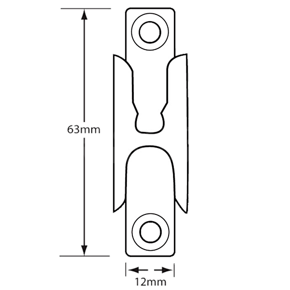 Dimensions Image: CHAMELEON Roller Or Mushroom Keep - Dual Keep