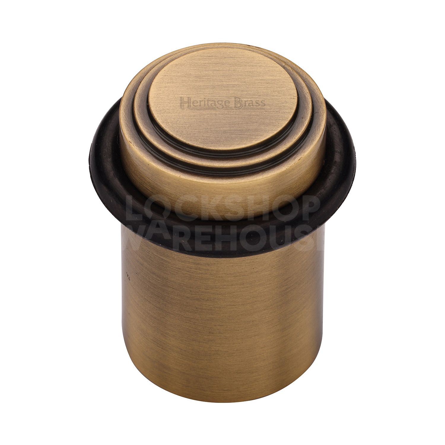 Heritage Brass Round Door Stop Stepped