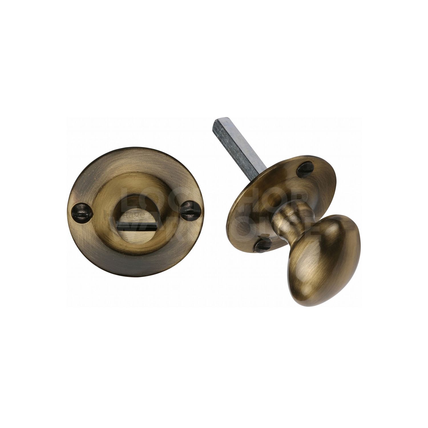 Heritage Brass Traditional Turn and Release Bolt for Privacy