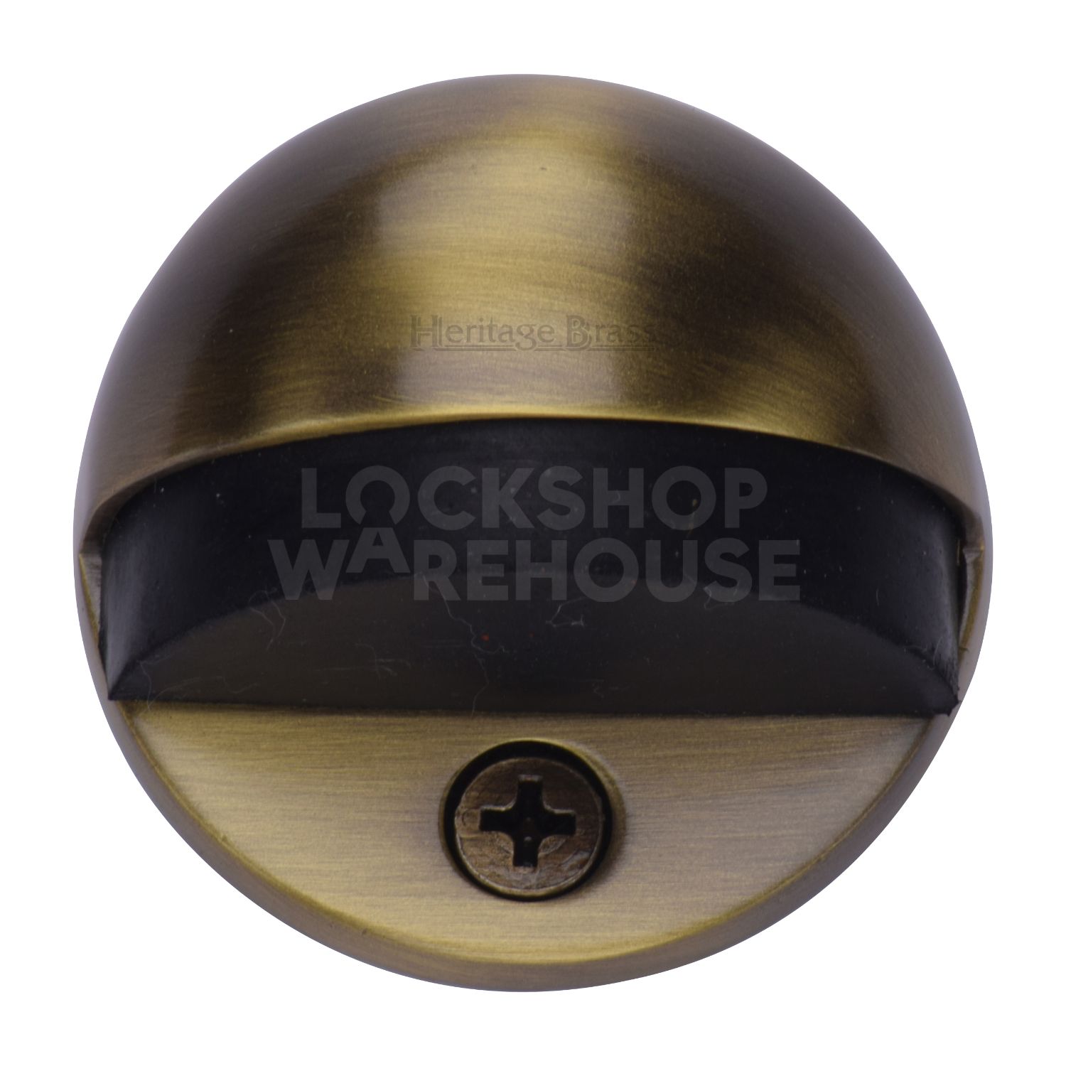 Heritage Brass Traditional Round Shielded Floor Mounted Door Stop