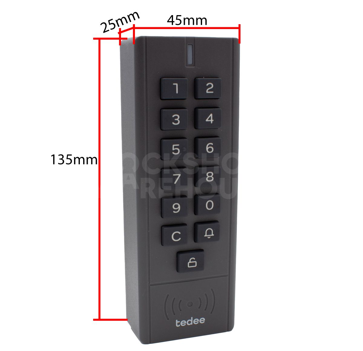 Dimensions Image: Tedee Keypad