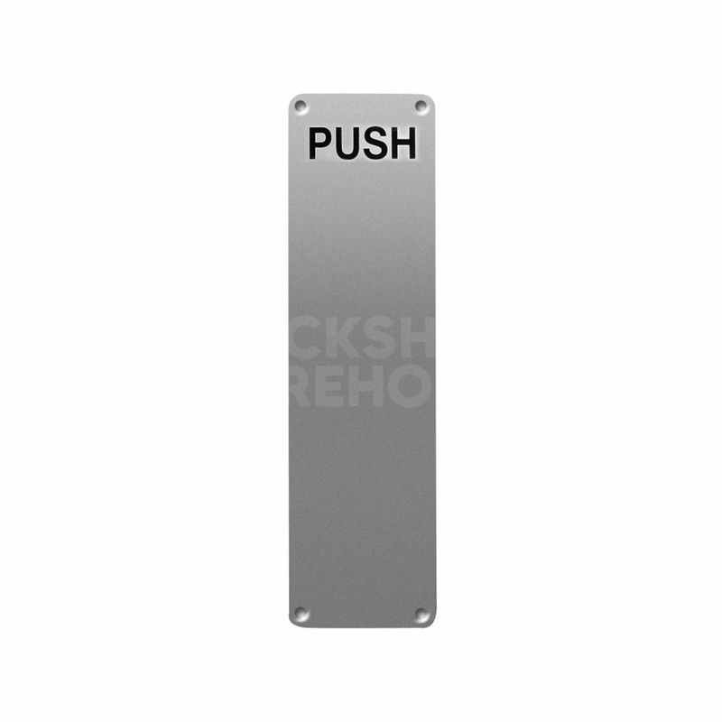 Gallery Image: ASEC Stainless Steel Finger Plate 'PUSH'