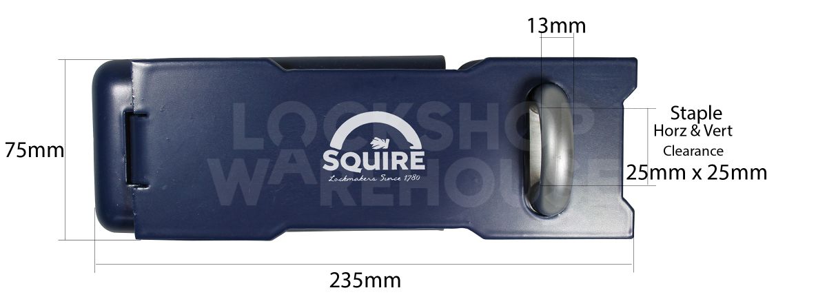 Dimensions Image: Squire STH3 Hasp and Staple - CEN 4 Rated