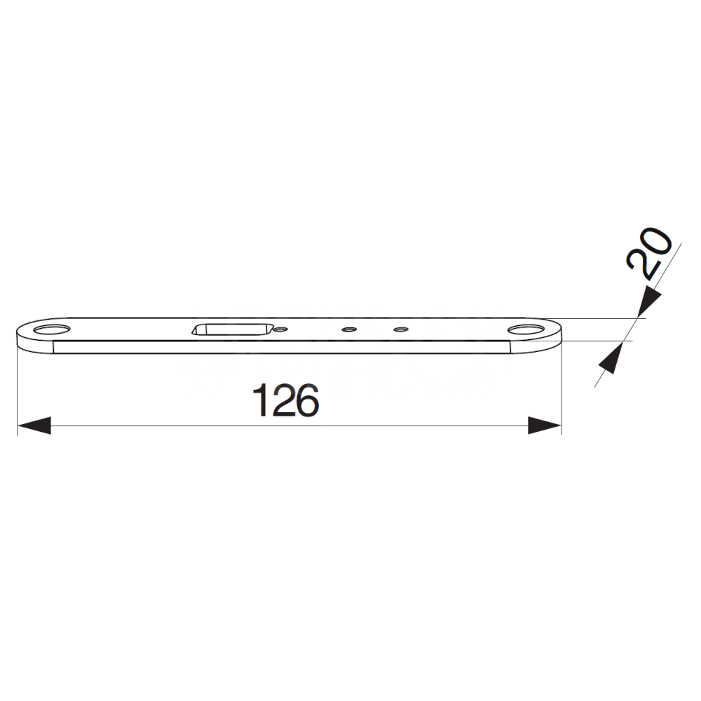 Dimensions Image: Maco M-TS Cable Transition Cover Faceplate