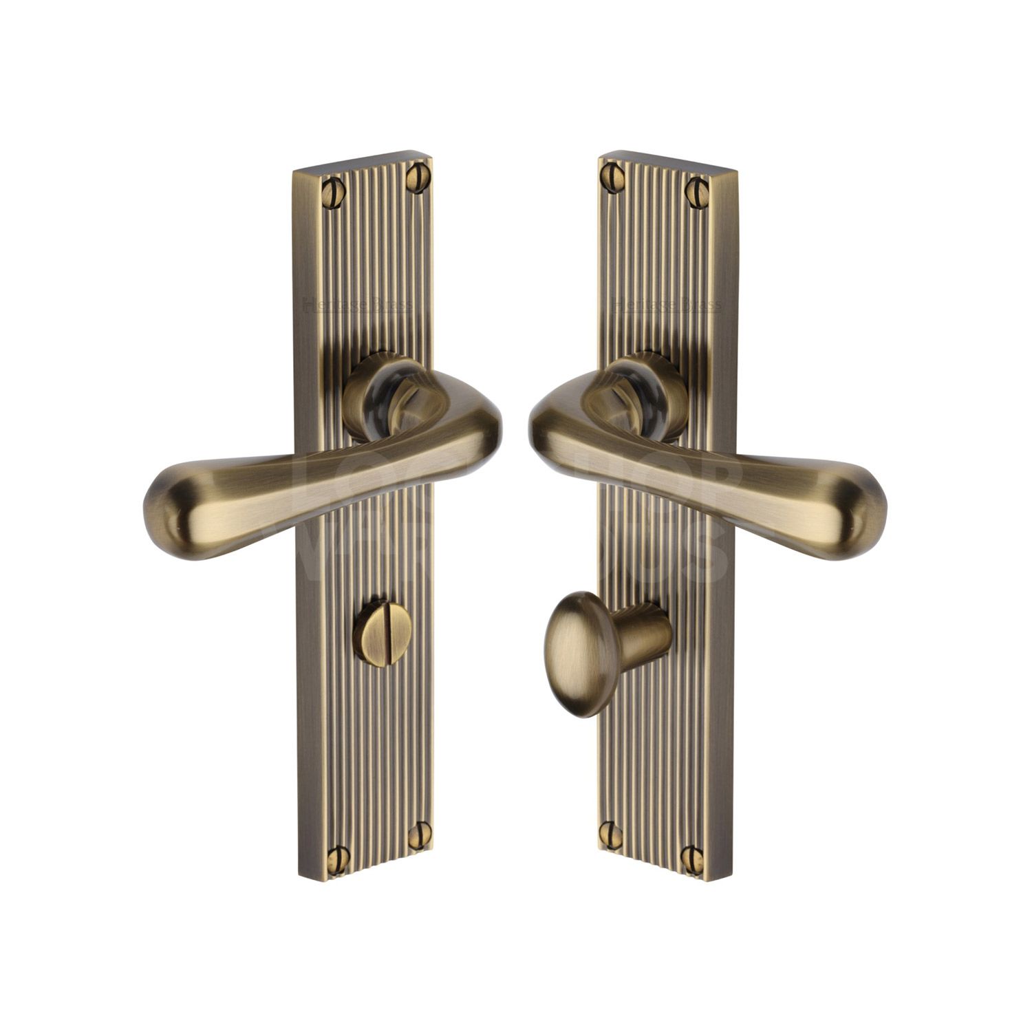 Charlbury Art Deco Door Handles (Pair) by Heritage Brass