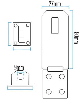 Gallery Image: ABUS Hasp and Staple 100/80mm