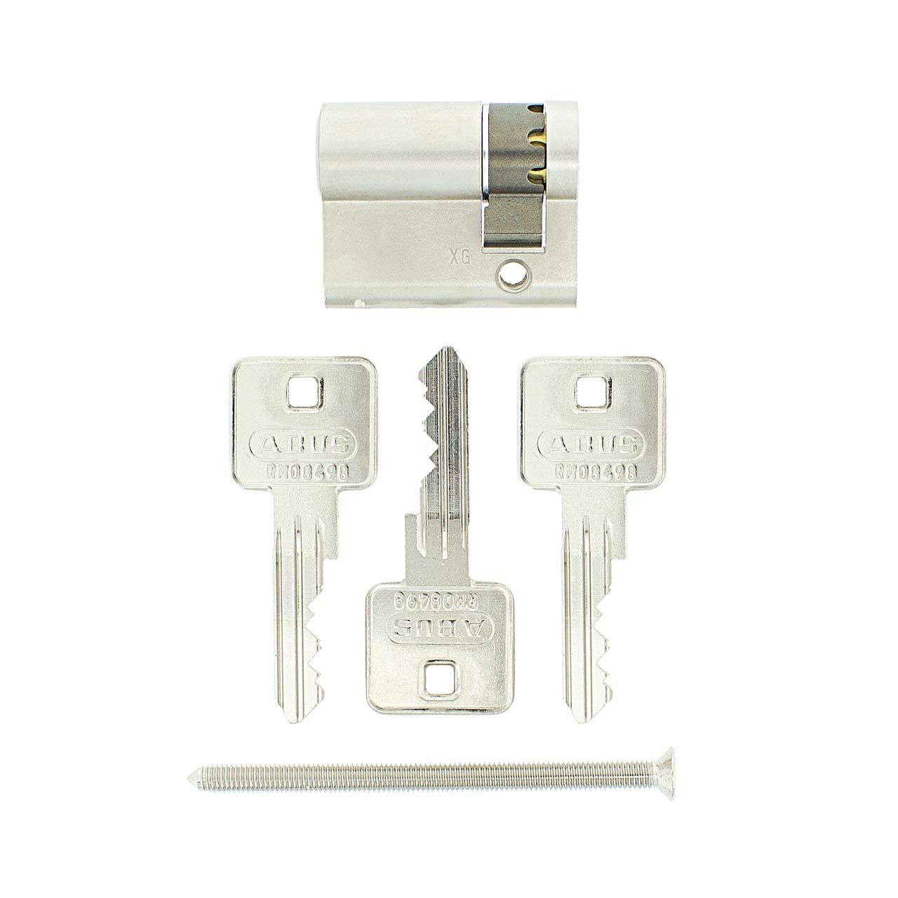 Dimensions Image: ABUS E60 Half Cylinder - Nickel Finish