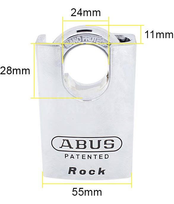 Dimensions Image: ABUS Pfaffenhain 83CS/55 Hardened Steel Closed Shackle Padlock