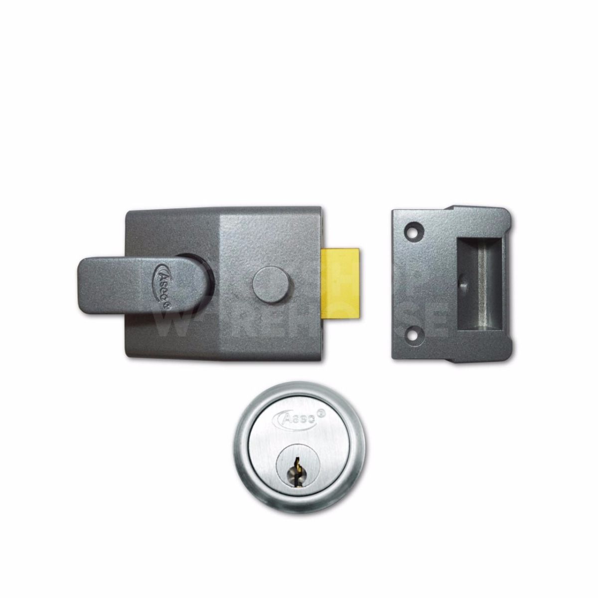 Gallery Image: Asec 60mm Nightlatch - Dark Metallic Grey