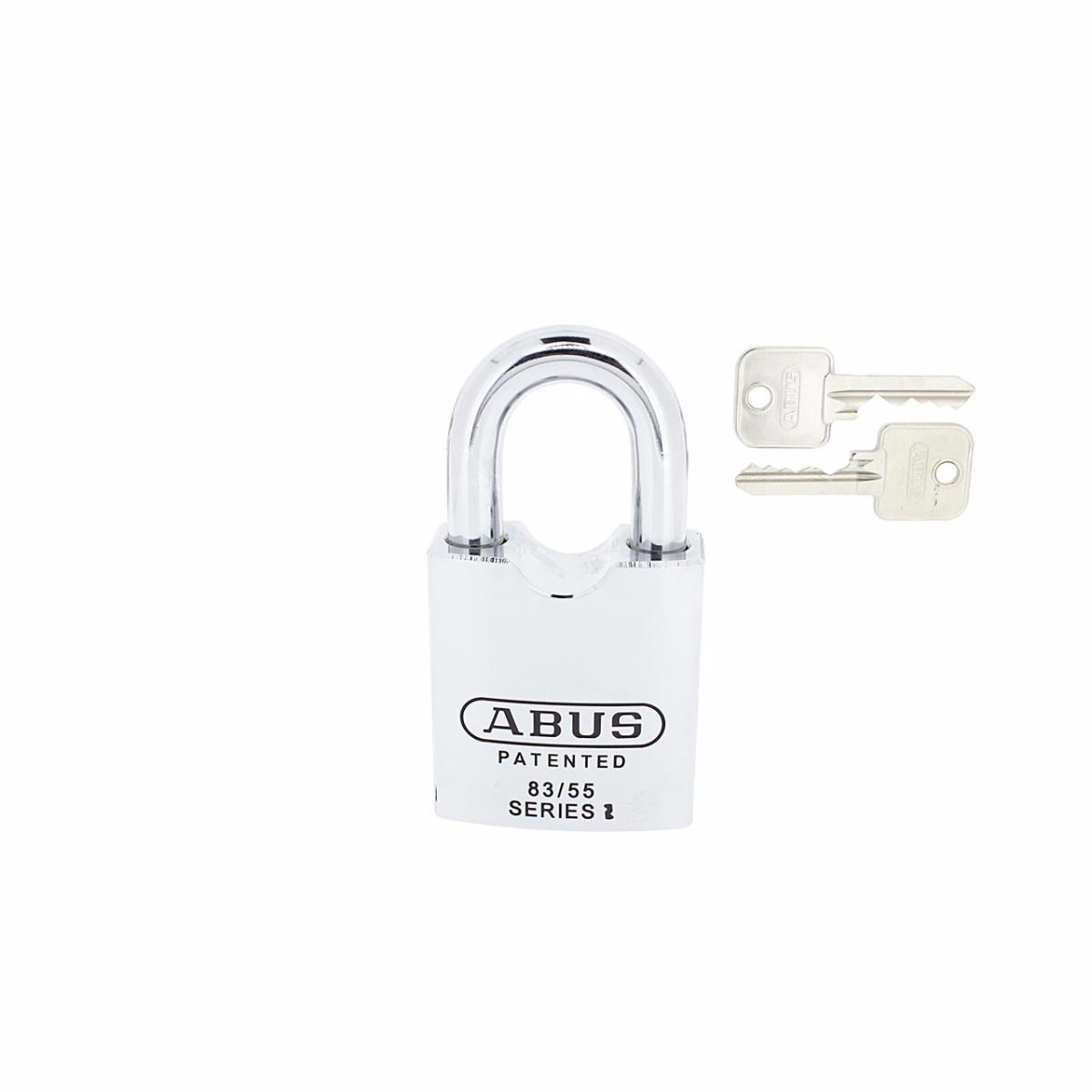 Dimensions Image: ABUS 83/55 Hardened Steel Open Shackle Padlock