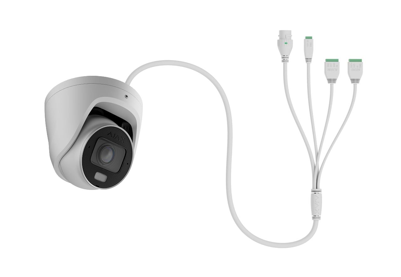 Ajax varifocal camera connections and installation arrangement