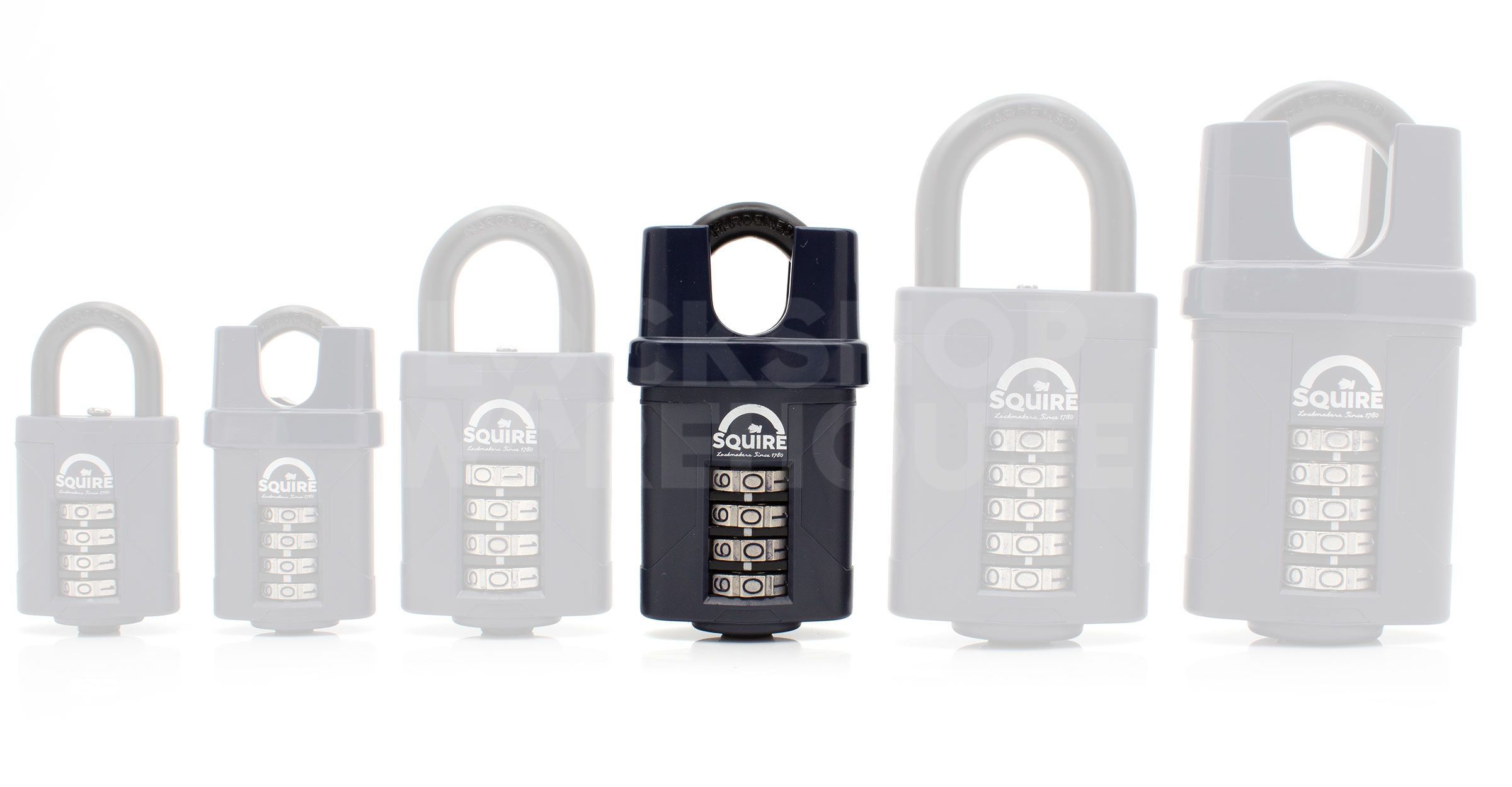 Dimensions Image: Squire CP50CS Recodable Closed Shackle Combination Padlock