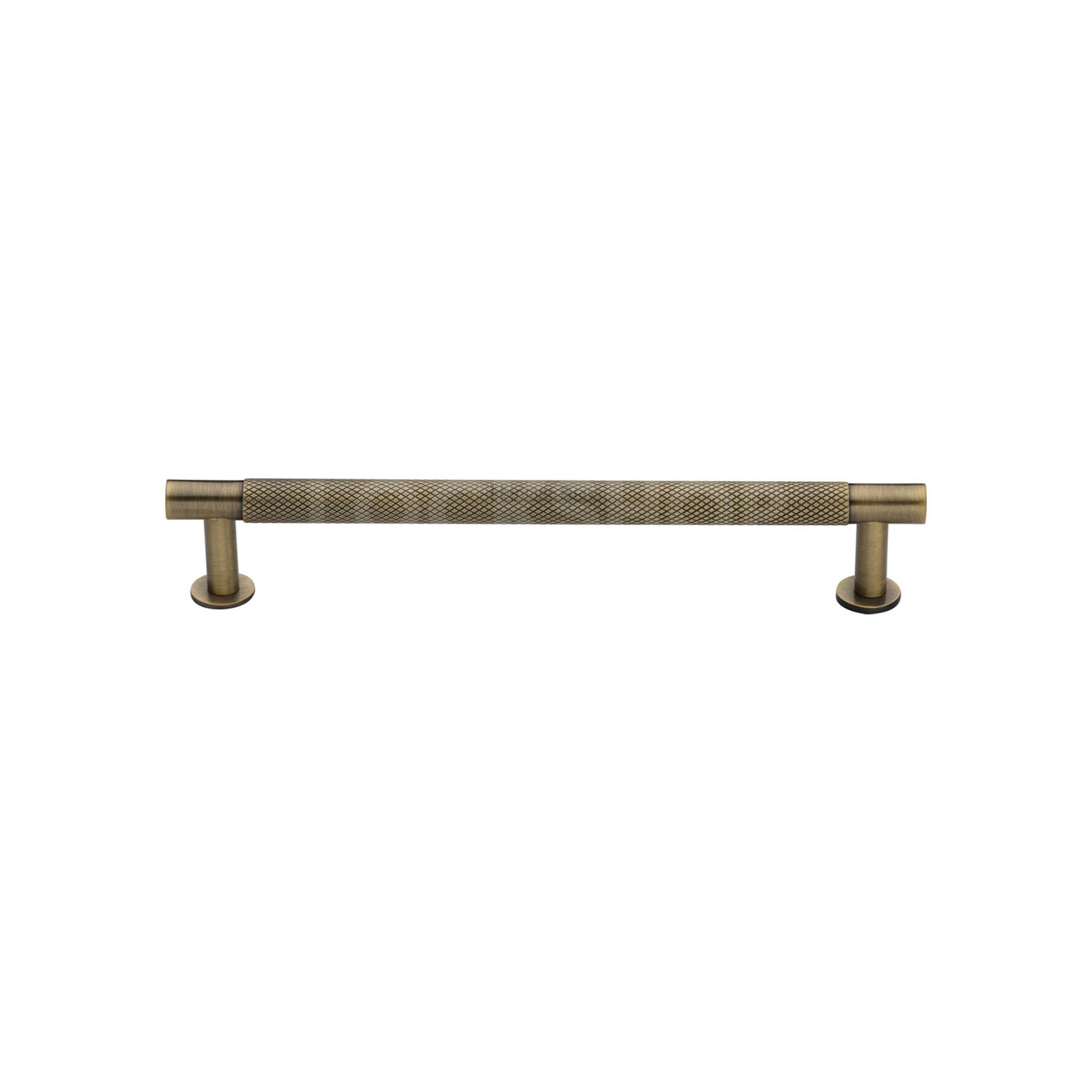 Partial Knurled Cabinet Pull Handle with Rose