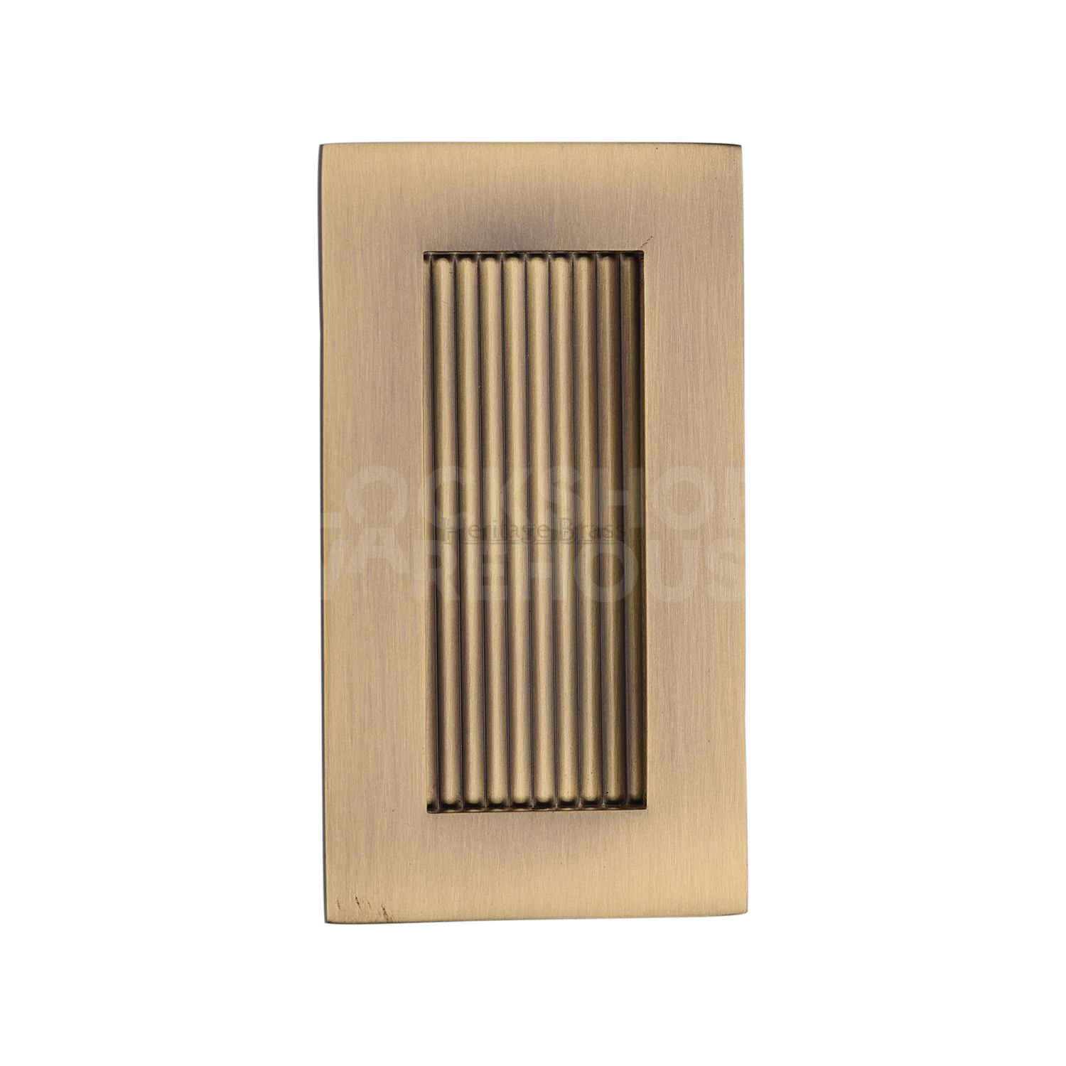 Heritage Brass Traditional Reeded Rectangular Flush Pull