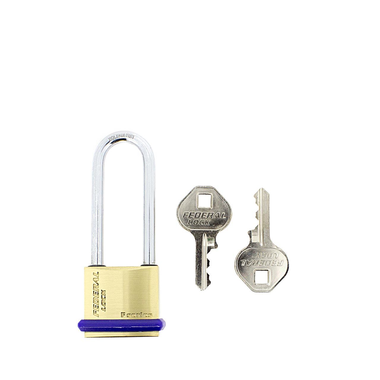 Dimensions Image: Federal 30mm Brass Padlock Long Shackle