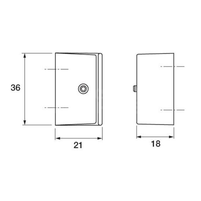 Dimensions Image: Yale Window Lock 8K109M White Finish